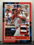 Justin Upton 2022 Panini Donruss 1988 Retro (#35/99) Tri Color Patch Jersey Patch Insert #R88M-JU