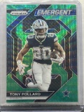 Tony Pollard 2023 Panini Prizm Green Wave Prizm Emergent Insert #H-15