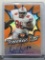 Dre'Mont Jones 2021 Leaf Valiant Tenacious D Orange #42/40) Refractor Rookie Auto #TD-DMJ