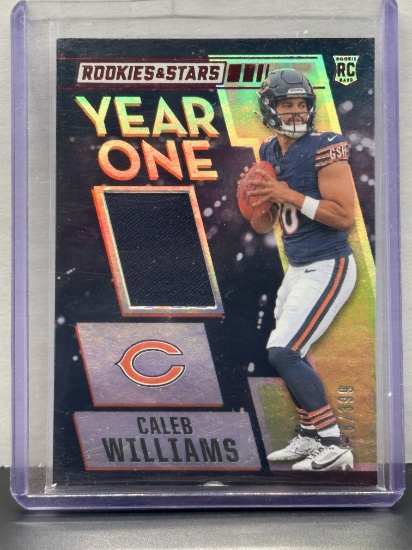 Caleb Williams 2024 Panini Rookies and Stars Year One (#28/399) Rookie Patch RC Insert #YO-CES