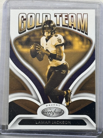 Lamar Jackson 2022 Panini Certified Gold Team Insert #GT-5