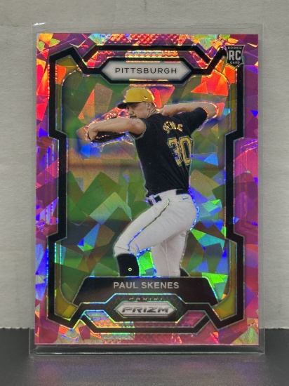 Paul Skenes 2024 Panini Prizm Pink Cracked Ice Prizm Rookie RC #118