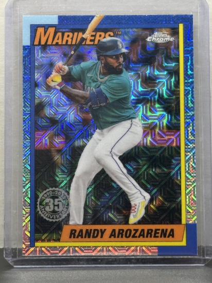 Randy Arozarena 2025 Topps Chrome 1990 Design Mojo Refractor Insert #T90C-91