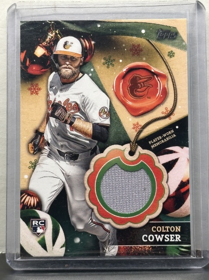 Colton Cowser 2024 Topps Holiday Player Worn Jersey Memorabilia Patch Rookie RC Insert #RC-CC