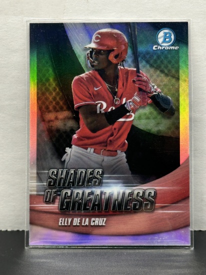 Elly De La Cruz 2022 Bowman Chrome Shades of Greatness Refractor Rookie Insert #SG-30