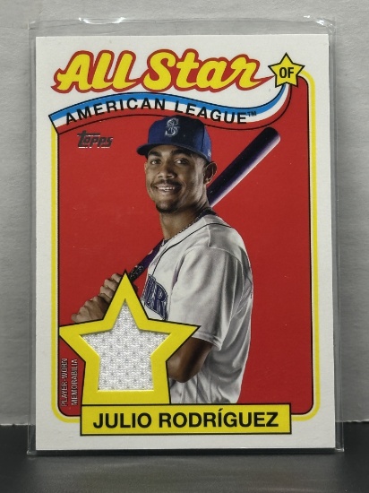 Julio Rodriguez 2024 Topps 1989 Design All Star Player Worn Jersey Patch Insert #89ASR-JR