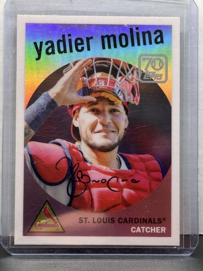 Yadier Molina 2021 Topps Chrome 70 Years of Topps Refractor Insert #70YTC-9