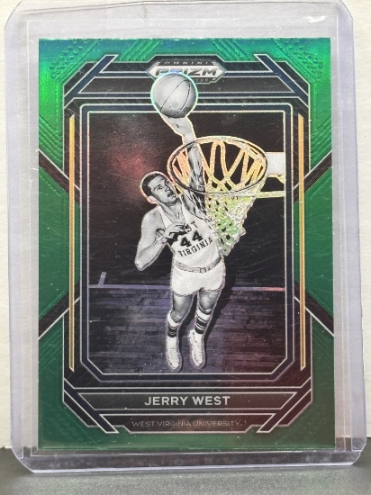 Jerry West 2023 Panini Prizm Draft Picks Green Prizm #81