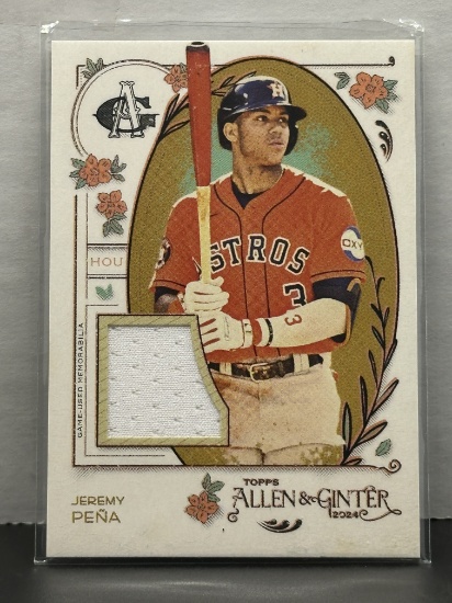 Jeremy Pena 2024 Topps Allen and Ginter Game Used Jersey Patch Insert #AGR-JPE