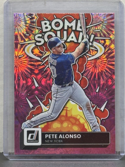 Pete Alonso 2022 Panini Donruss Bomb Squad Pink Fireworks Insert Parallel #BS-7