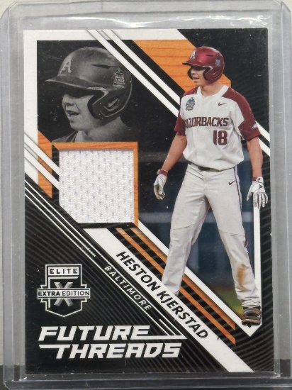 Heston Kjerstad 2021 Panini Elite Extra Editions Future Threads Jersey Patch Rookie Insert #FT-HK