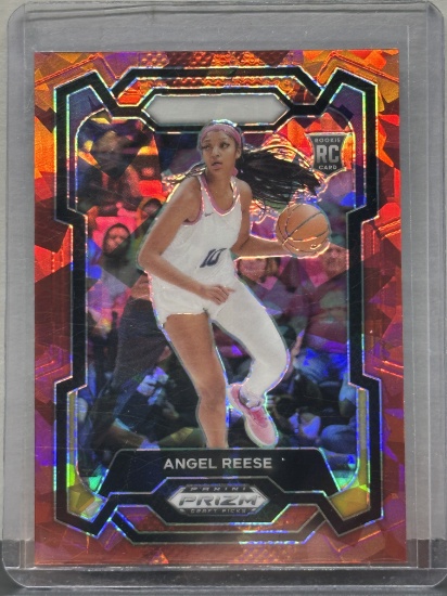 Angel Reese 2024 Panini Prizm Draft Picks Red Cracked Ice Prizm Rookie RC #38