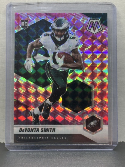 DeVonta Smith 2021 Panini Mosaic Pink Mosaic Prizm Rookie RC #305