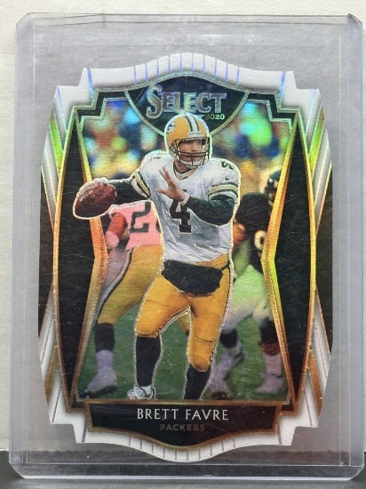 Brett Favre 2020 Panini Select Premier Level White Prizm Die Cut #131