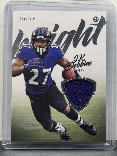 JK Dobbins 2021 Panini Luminance Bright Jersey Patch Insert #BB-JD