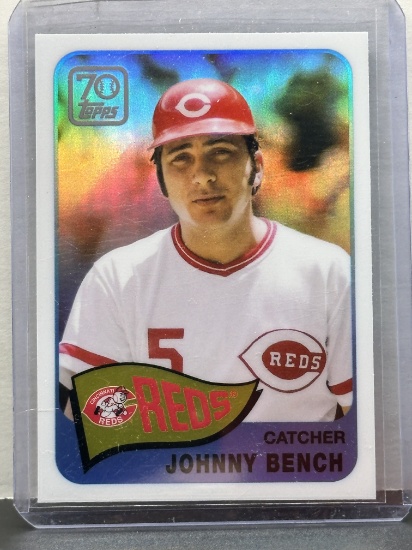 Johnny Bench 2021 Topps Chrome 70 Years of Topps Refractor Insert #70YTC-15