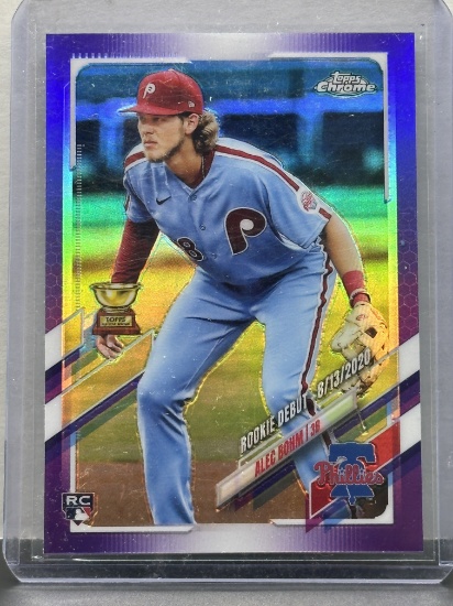 Alec Bohm 2021 Topps Chrome Rookie Cup Purple Refractor Rookie Debut RC #USC17