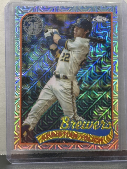 Christian Yelich 2025 Topps Chrome 1990 Design Mojo Refractor Insert #T89C-77