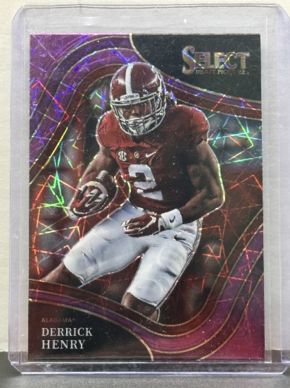 Derrick Henry 2022 Panini Select Draft Picks Field Level Purple Lazer Prizm #127