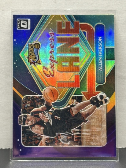 Allen Iverson 2020-21 Panini Donruss Optic Express Lane Silver Prizm Insert #9