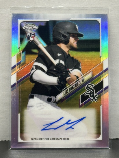 Luis Gonzalez 2021 Topps Chrome Refractor Rookie RC Auto #CUSA-LG