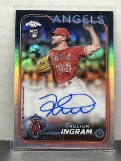 Kolton Ingram 2024 Topps Chrome Refractor (#378/499) Rookie RC Auto #RA-KI