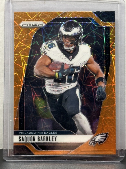 Saquon Barkley 2024 Panini Prizm Orange Lazer Prizm #232