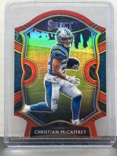 Christian McCaffrey 2020 Panini Select Concourse Level Red Prizm Die Cut #7
