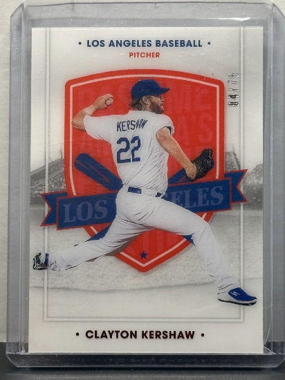Clayton Kershaw 2021 Panini Chronicles America's Pastime (#4/75) Red #51