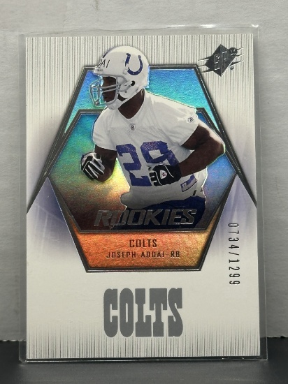 Joseph Addai 2006 Upper Deck SpX (#734/1299) Rookie RC #162