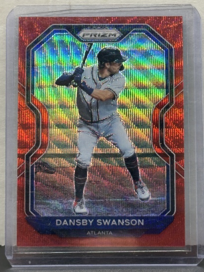 Dansby Swanson 2021 Panini Prizm Red Wave (#43/99) Prizm #168