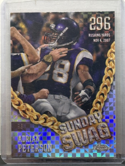 Adrian Peterson 2024 Topps Chrome Sunday Swag X-Fractor Refractor Insert #SS-2