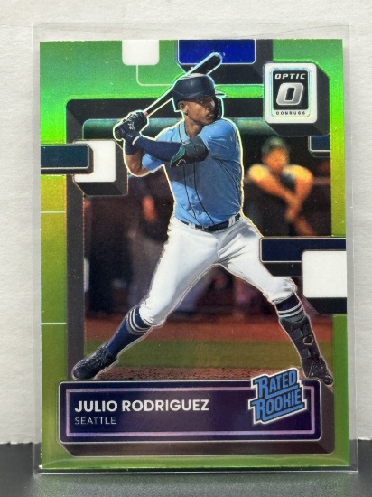 Julio Rodriguez 2022 Panini Donruss Optic Lime Green Prizm Rated Rookie RC #97