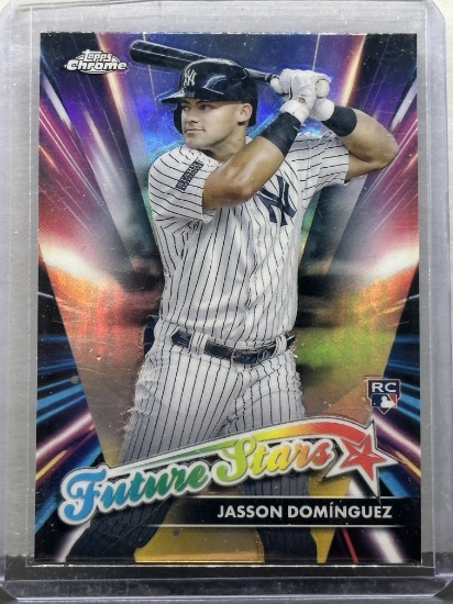 Jasson Dominguez 2024 Topps Chrome Future Stars Refractor Rookie RC Insert #FSU-12
