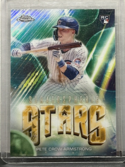 Pete Crow-Armstrong 2024 Topps Chrome Stratospheric Stars Refractor Rookie RC Insert #SSC-34