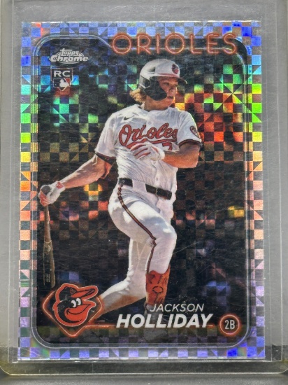 Jackson Holliday 2024 Topps Chrome X-Fractor Refractor Rookie RC #USC200