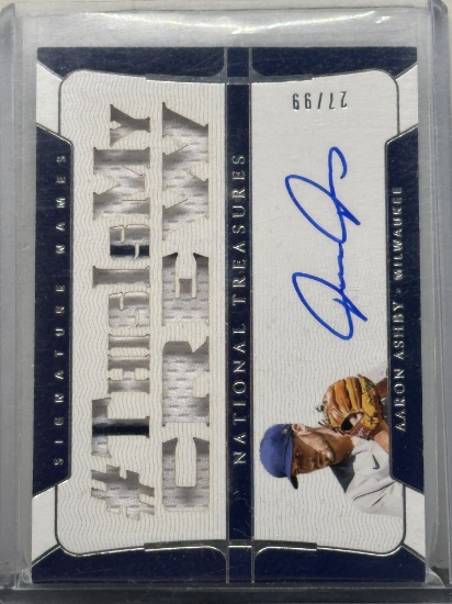 Aaron Ashby 2022 Panini National Treasures (#27/99) Signature Names Patch Auto #SN-AS