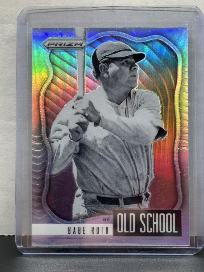 Babe Ruth 2021 Panini Prizm Old School Silver Prizm Insert #OS-1
