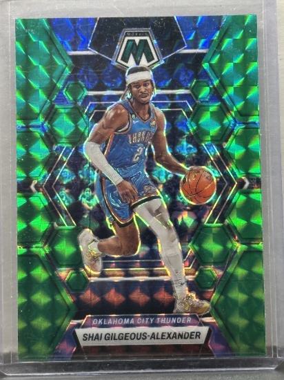 Shai Gilgeous-Alexander 2022-23 Panini Mosaic Green Mosaic Prizm #4
