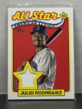 Julio Rodriguez 2024 Topps 1989 Design All Star Player Worn Jersey Patch Insert #89ASR-JR
