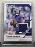 Lamar Jackson 2024 Panini Donruss Threads Jersey Patch Insert #DTH-LJA