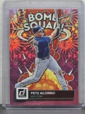 Pete Alonso 2022 Panini Donruss Bomb Squad Pink Fireworks Insert Parallel #BS-7