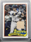 Christian Yelich 2024 Topps 1989 Design Game Used Bat Relic Insert #89BR-CY