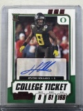 Jevon Holland 2021 Panini Contenders Draft Picks Red Foil Auto #160