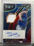 Thomas Szapucki 2022 Panini Select Blue (#15/99) Prizm Jersey Patch Rookie RC Auto #RJA-TS