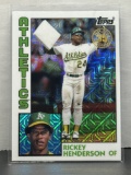 Rickey Henderson 2019 Topps Chrome 1984 Design Mojo Refractor Insert #T84-22
