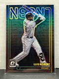 Luis Robert 2022 Panini Donruss Optic Neon Silver Prizm Insert #NEON-2