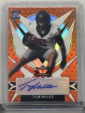 Tylan Wallace 2021 Leaf Valiant Rookie RC Orange (#50/50) Refractor Auto #BA-TW1