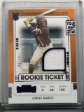 Jorge Mateo 2021 Panini Contenders Rookie Ticket Jersey Patch Purple (#47/99) Foil RC Insert #RTJ-JM