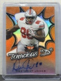 Dre'Mont Jones 2021 Leaf Valiant Tenacious D Orange #42/40) Refractor Rookie Auto #TD-DMJ